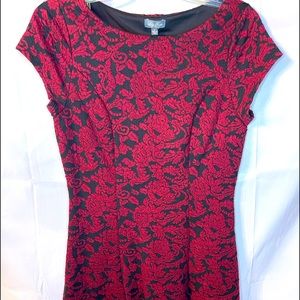 Beautiful red and black dress with roses